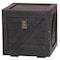Vintiquewise Stackable Wooden Cargo Crate Style Storage Chest, Black QI003613.BL - alternate 1